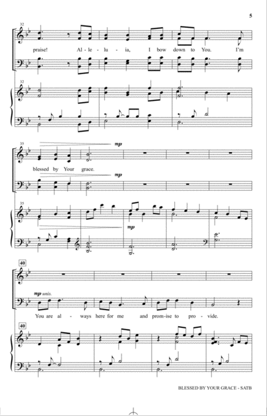 Blessed By Your Grace 4-Part scores gallery preview page 4
