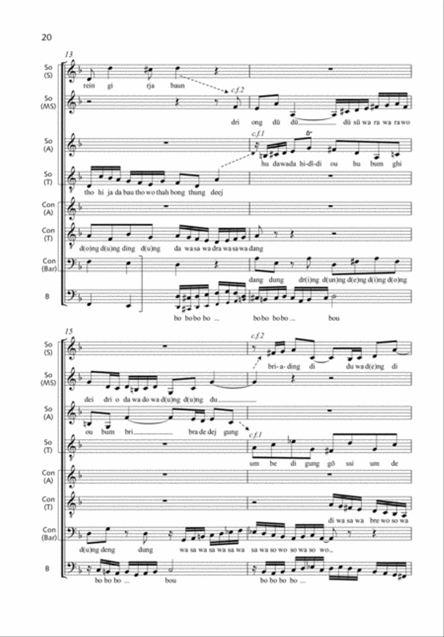 Konzert für 2 Violinen (Vivace) Mixed Choir scores gallery preview page 4