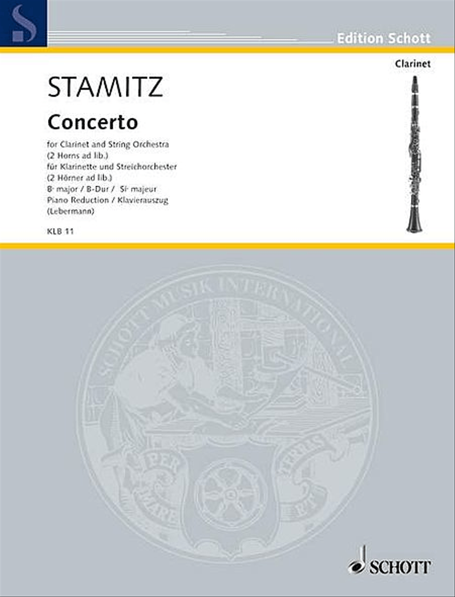 Concerto in B-flat Major Clarinet Solo scores gallery preview page 1