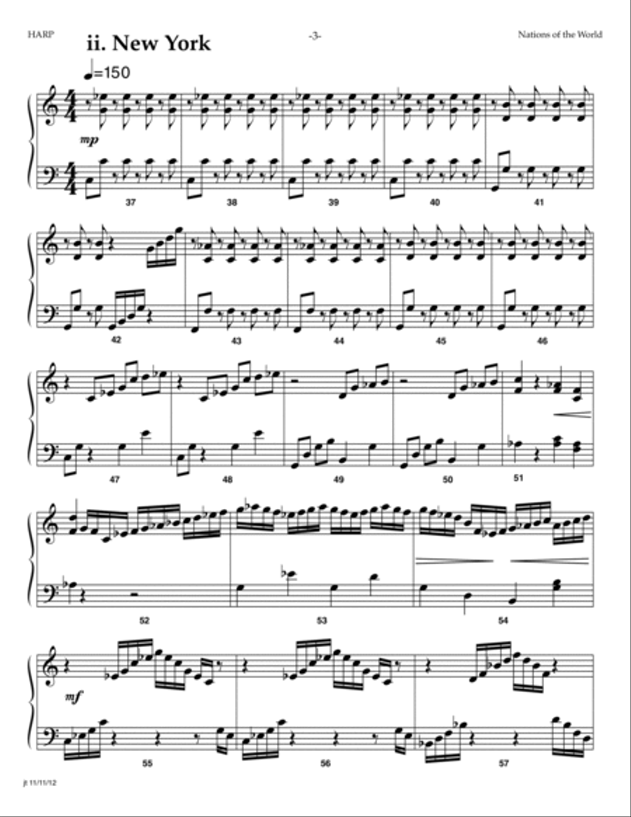 Nations of the World - HARP PART Harp scores gallery preview page 3
