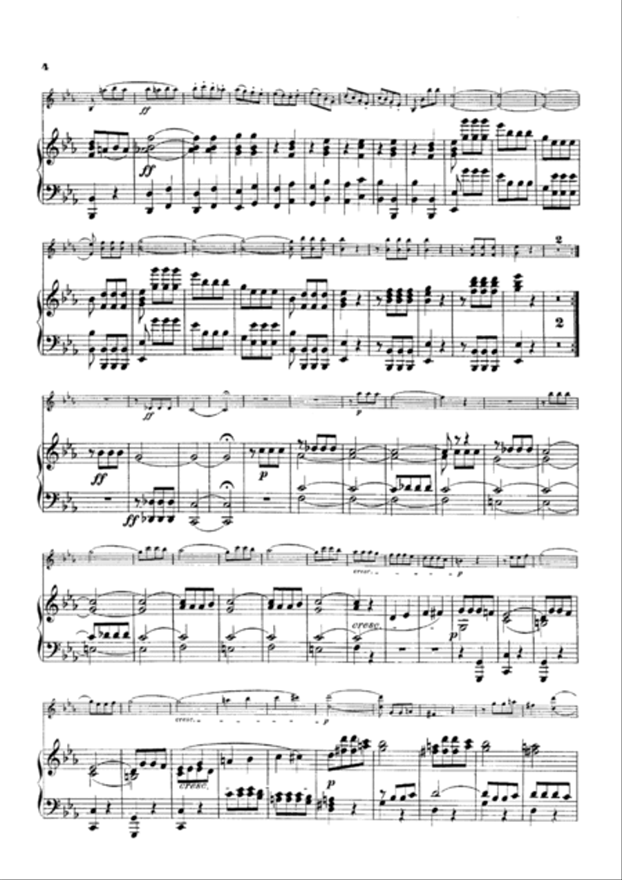 Beethoven Symphony No.5 all mvts, for Violin & Piano, VB001 Violin Solo scores gallery preview page 3