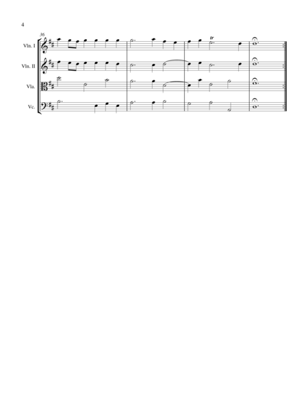 G.F. Handel-Water Music: Hornpipe in D (for string quartet)