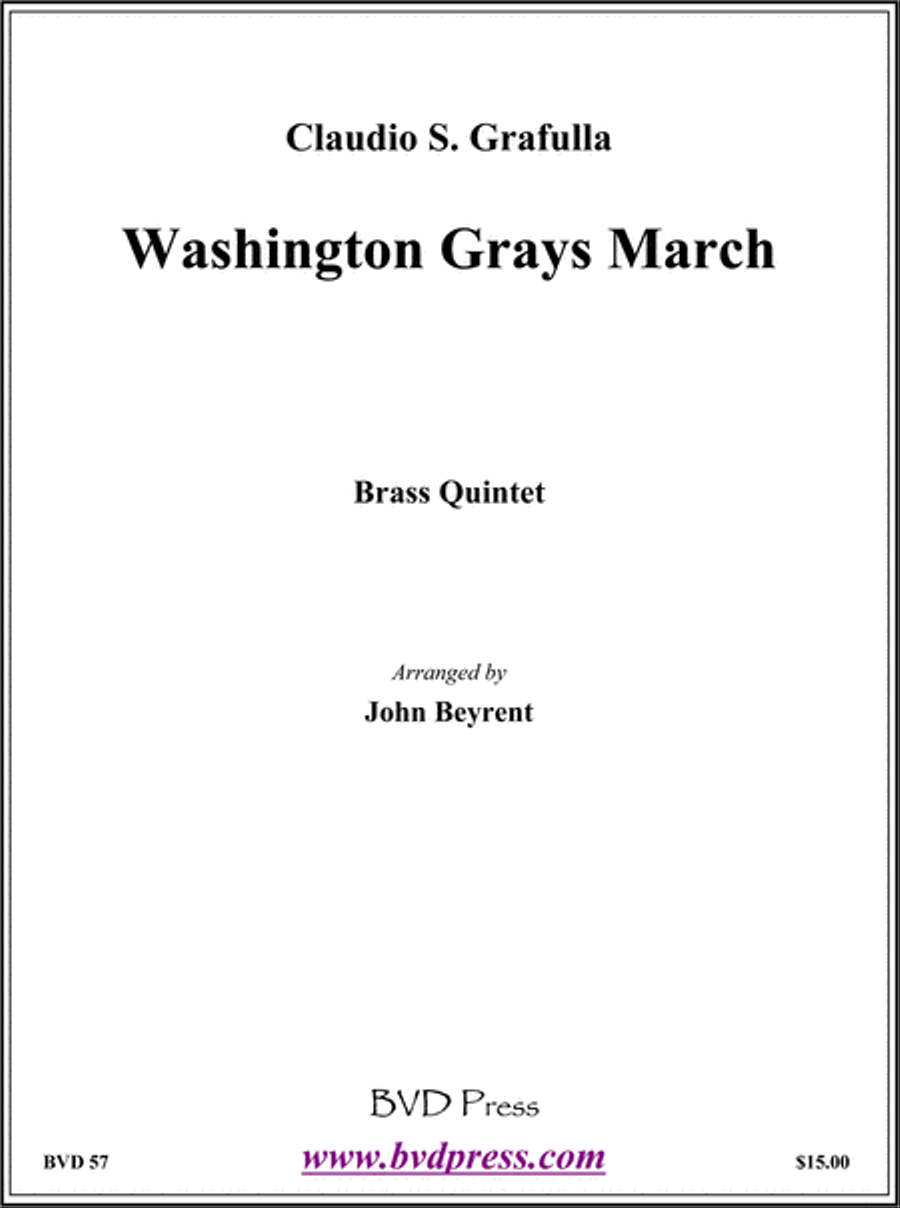 Washington Grays Washington Grays Brass Quintet scores gallery preview page 1