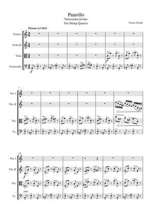 Venezuela Pajarillo for String Quartet