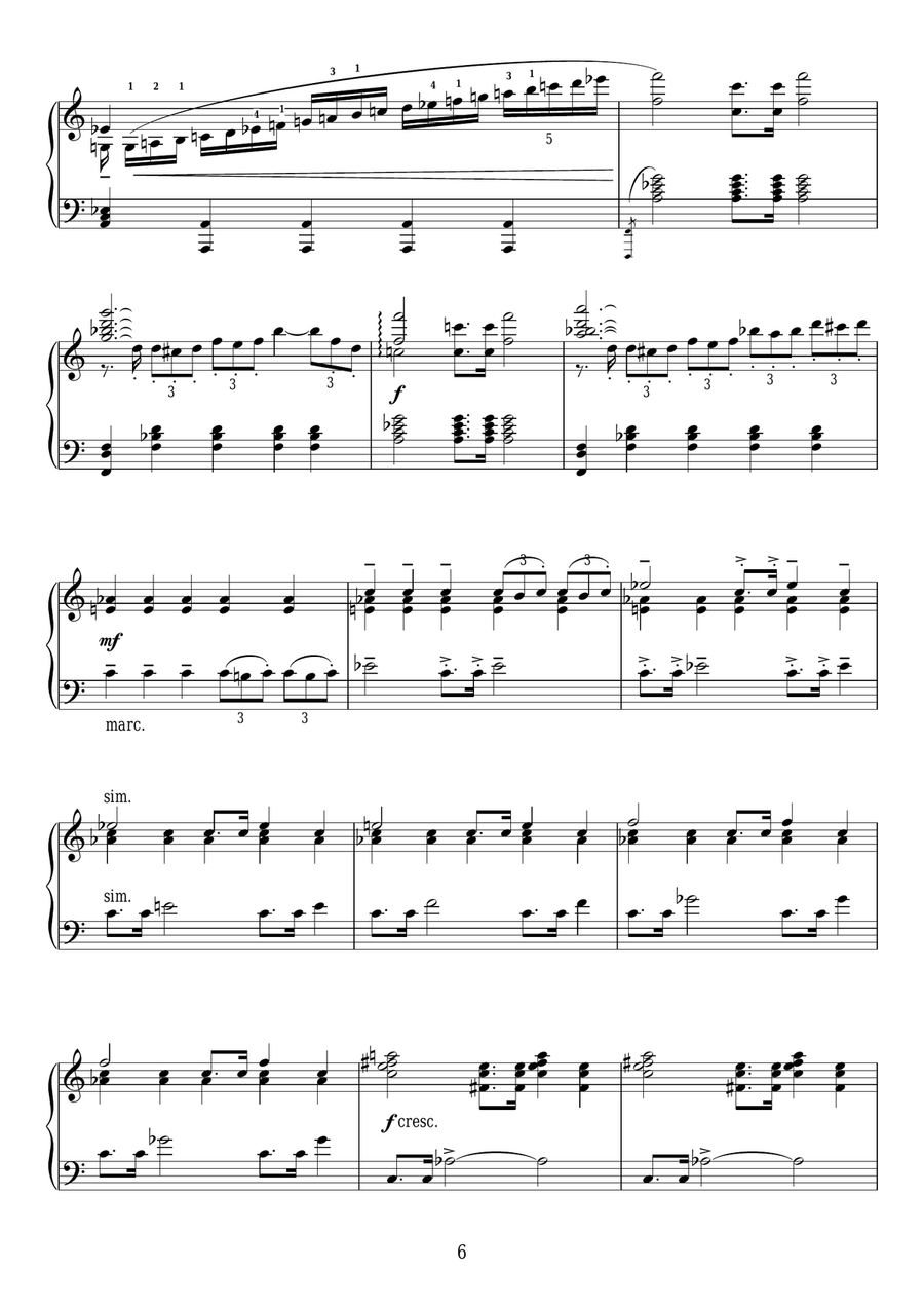 The Planets, Op. 32: Mars, the Bringer of War Piano Solo scores gallery preview page 6