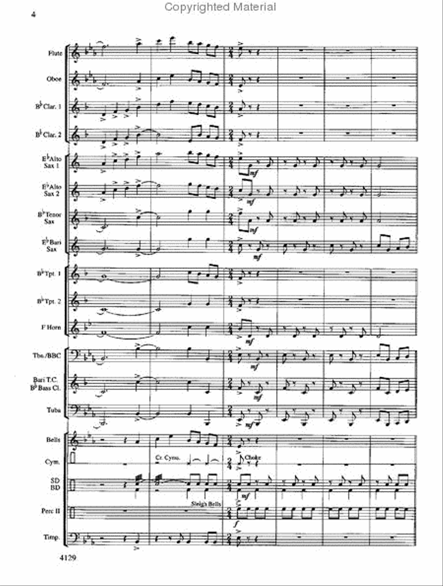 Jingle Bells Around the World Concert Band scores gallery preview page 4