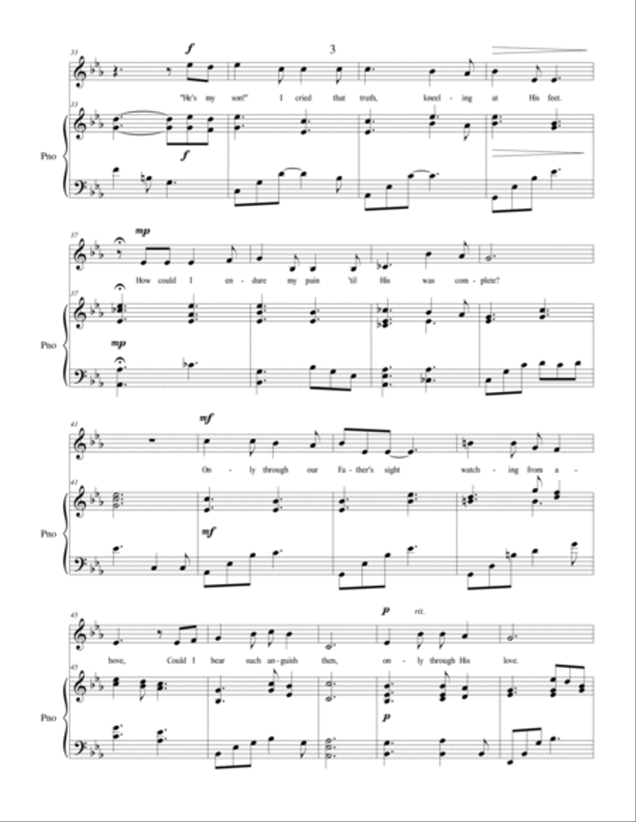Mary's Lament, a sacred vocal solo for Easter Vocal Duet scores gallery preview page 4