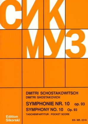 Book cover for Symphony No. 10, Op. 93
