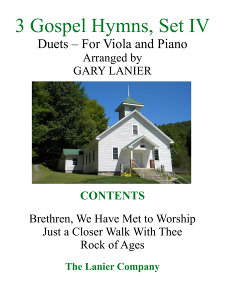 Gary Lanier: 3 GOSPEL HYMNS, Set IV (Duets for Viola & Piano) image number null