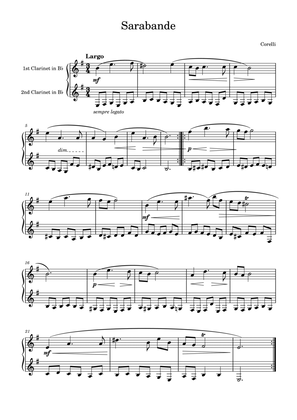 Corelli: Sarabande for two clarinets