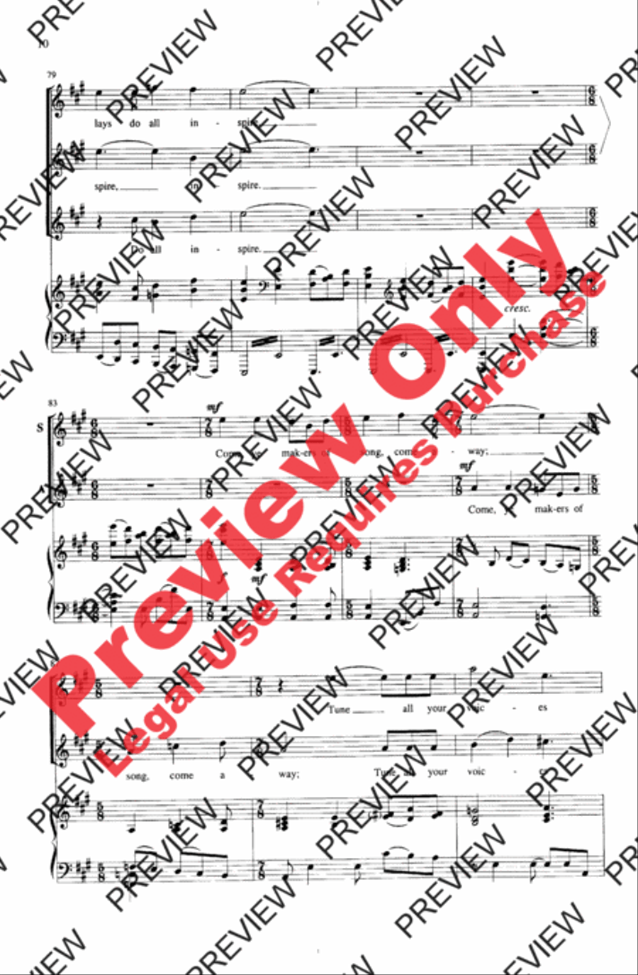 Come, Ye Makers of Song Women's Choir scores gallery preview page 10