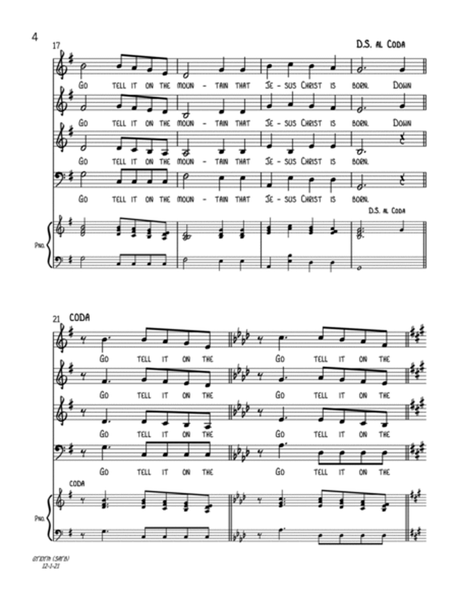 Go Tell It On The Mountain (SATB A Cappella) image number null
