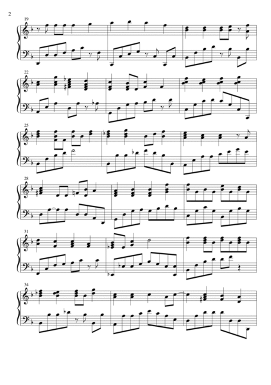 Raining Piano Solo scores gallery preview page 2