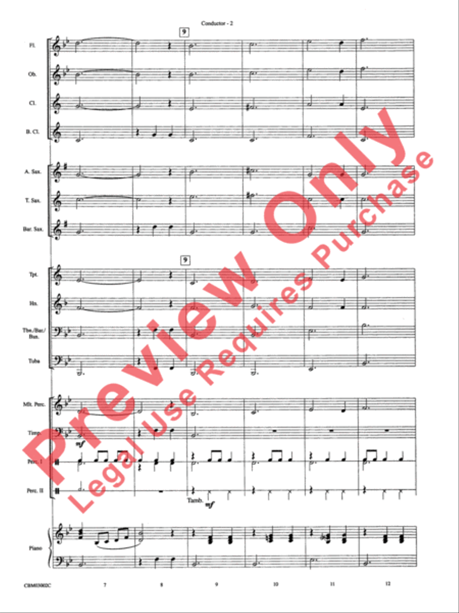 Fawkes the Phoenix (from Harry Potter and the Chamber of Secrets) Concert Band Methods scores gallery preview page 5