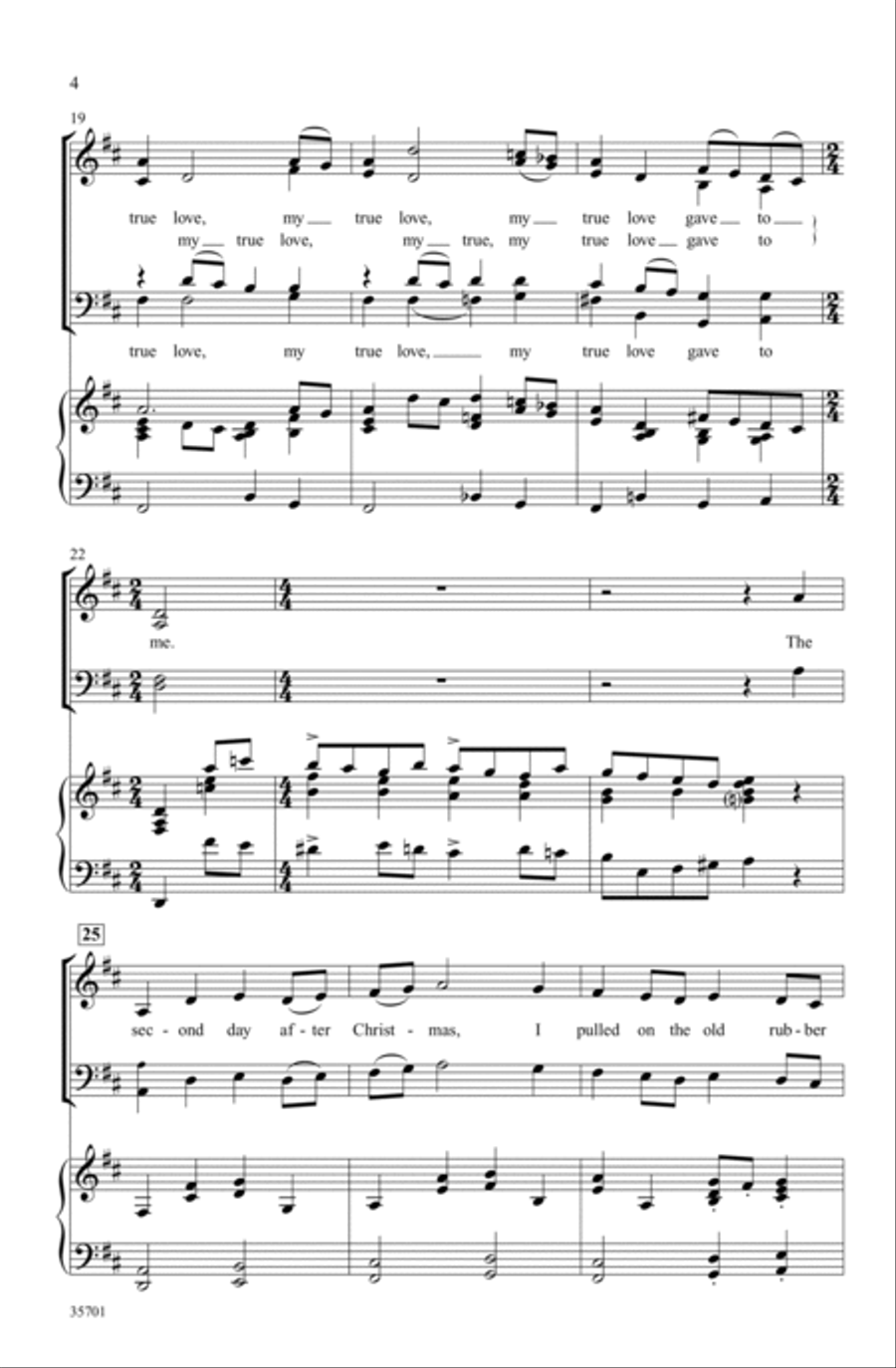 The Twelve Days After Christmas 4-Part scores gallery preview page 3