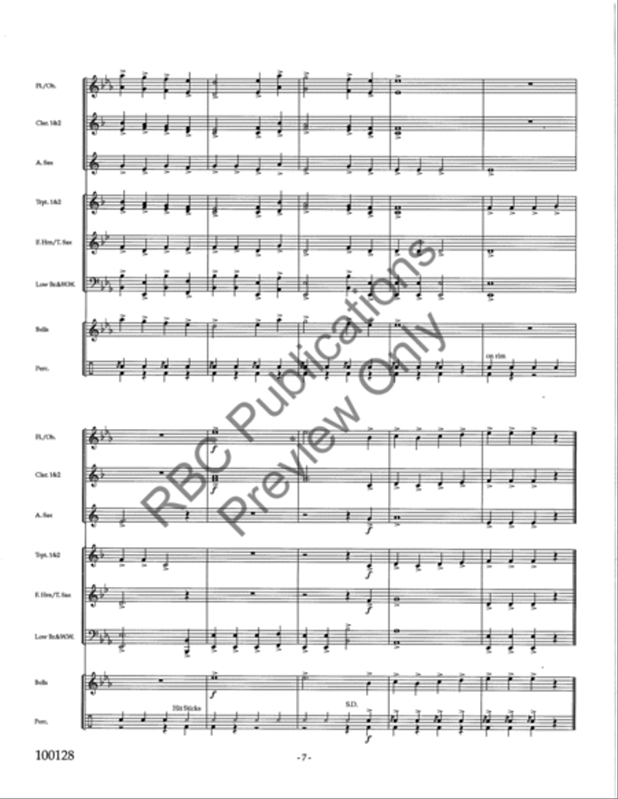 Holiday Festival (Score) Concert Band scores gallery preview page 9
