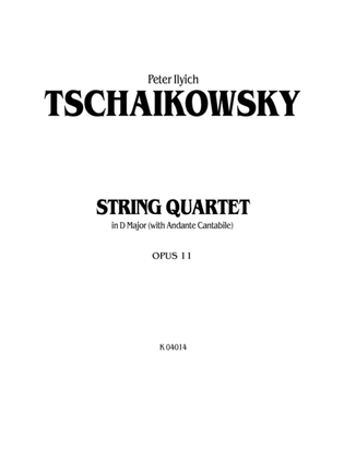 Book cover for String Quartet in D Major, Op. 11: Cello