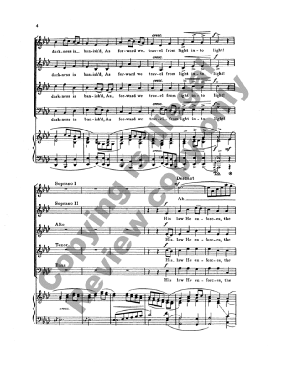 Let All Things Now Living 4-Part scores gallery preview page 12