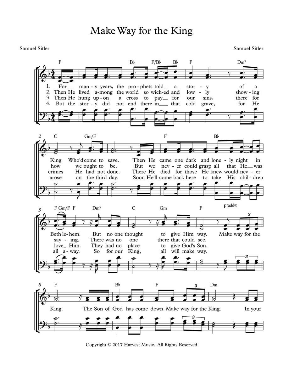 Make Way for the King Make Way for the King 4-Part scores gallery preview page 1