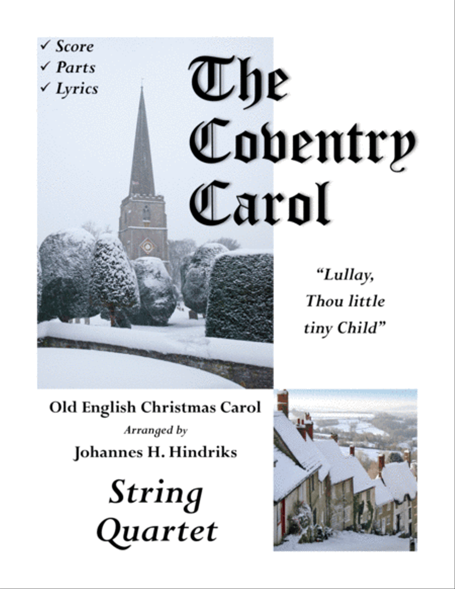 Coventry Carol String Quartet scores gallery preview page 1