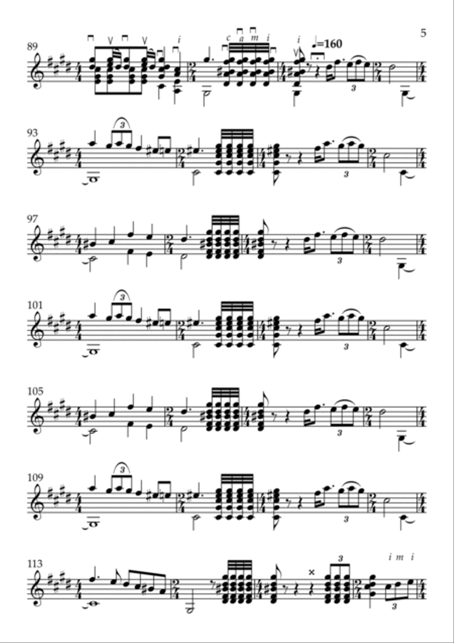 Fandango de Huelva Acoustic Guitar scores gallery preview page 5