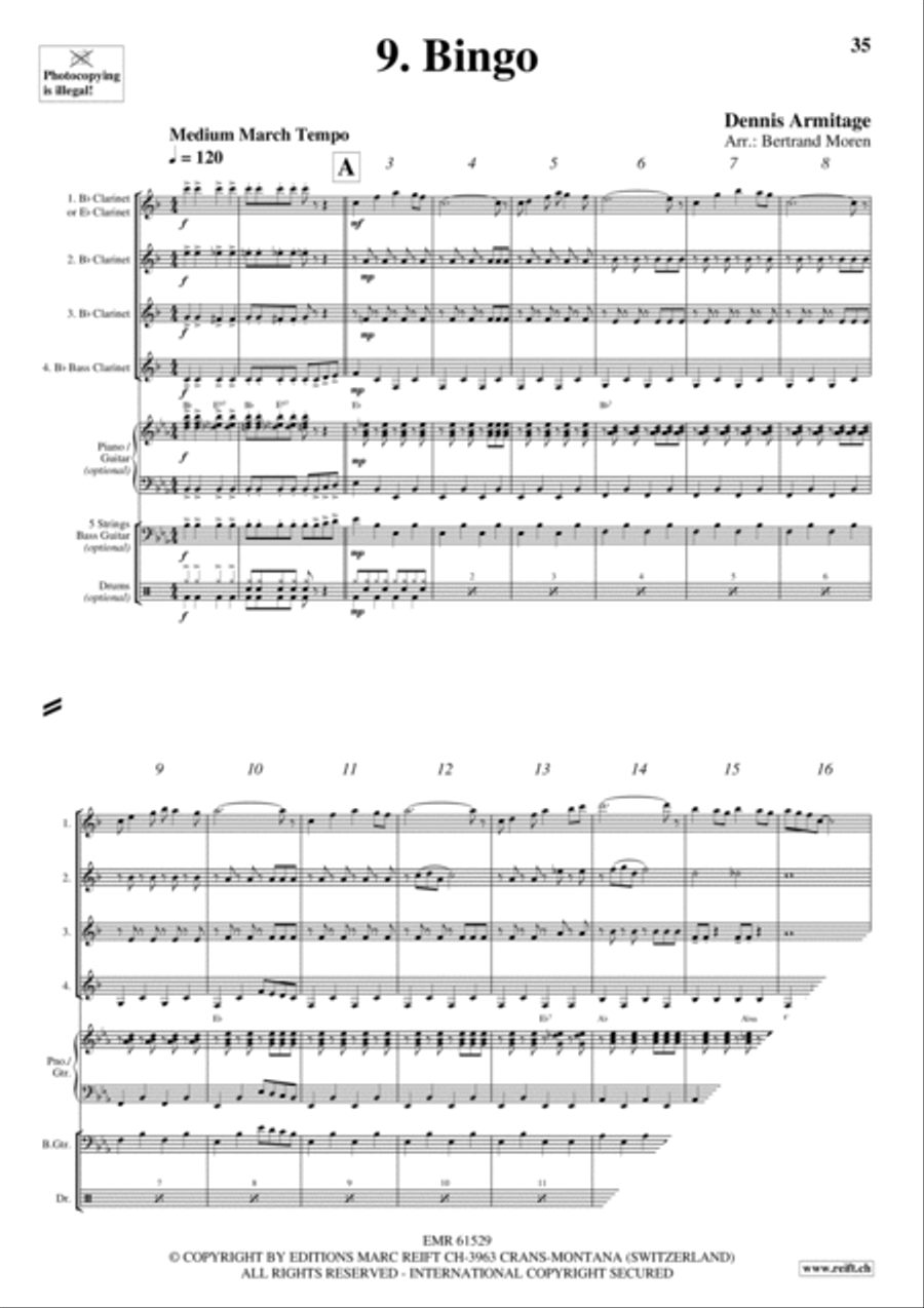 Beer Party Clarinet Quartet scores gallery preview page 11