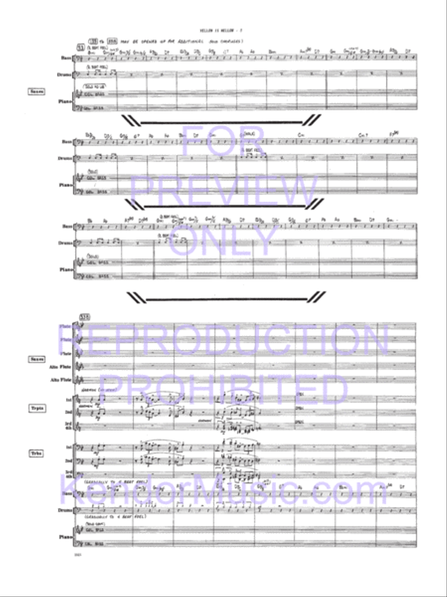 Yellow Is Mellow Yellow Is Mellow Jazz Ensemble scores gallery preview page 4