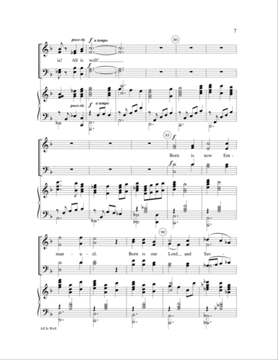 All Is Well All Is Well 4-Part scores gallery preview page 8