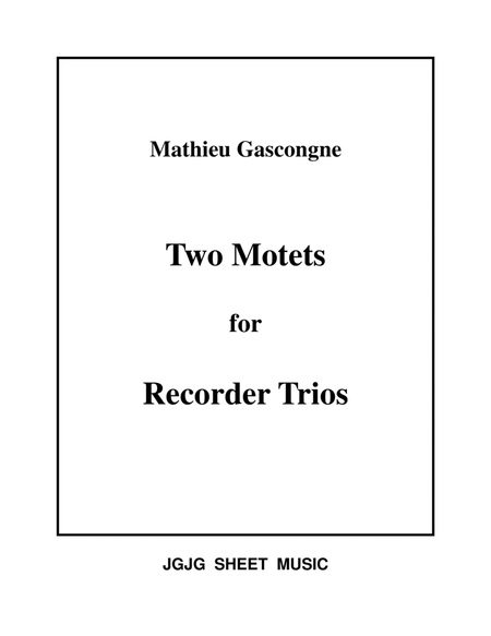 Two French Motets for Recorder Trios image number null