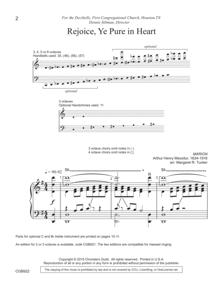 Rejoice, Ye Pure in Heart (3-6 oct) image number null
