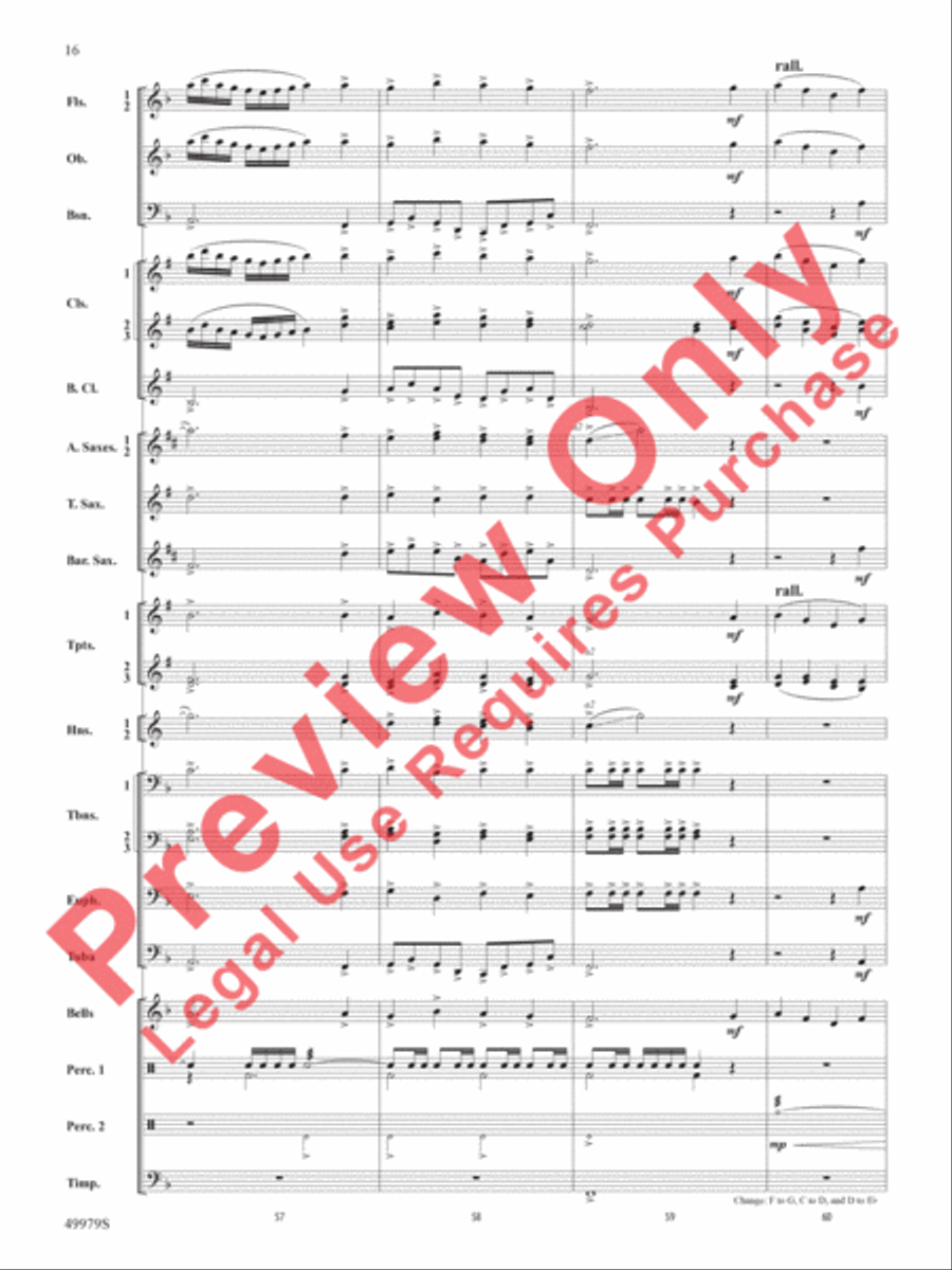 Christmas Is Here! Concert Band scores gallery preview page 17