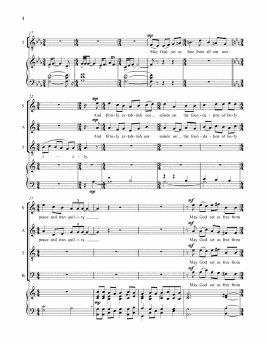 Omnipotens Deus dies 4-Part scores gallery preview page 3