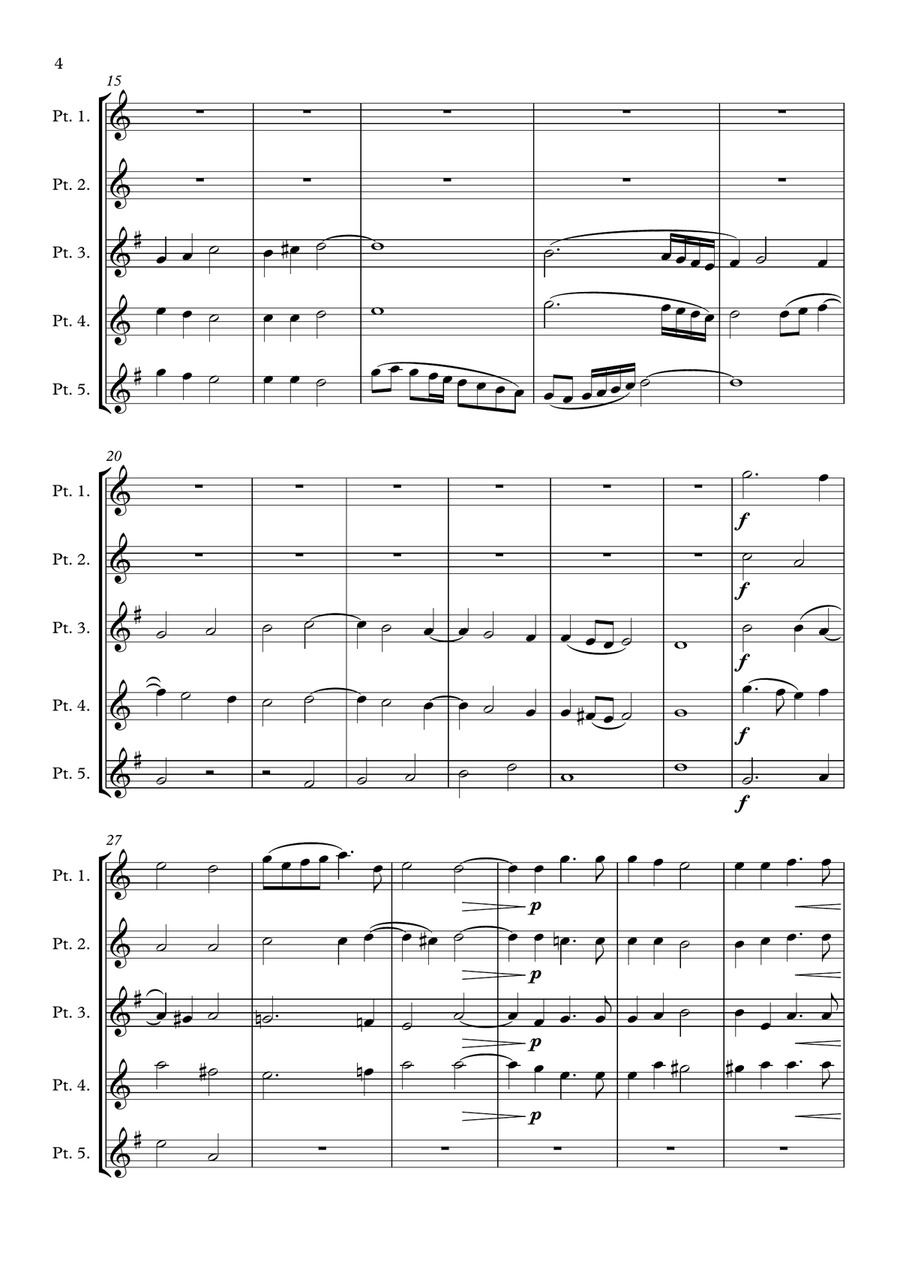 Monteverdi - The Fifth Book of Madrigals (1605) - 1. Cruda Amarilli Brass Ensemble scores gallery preview page 4