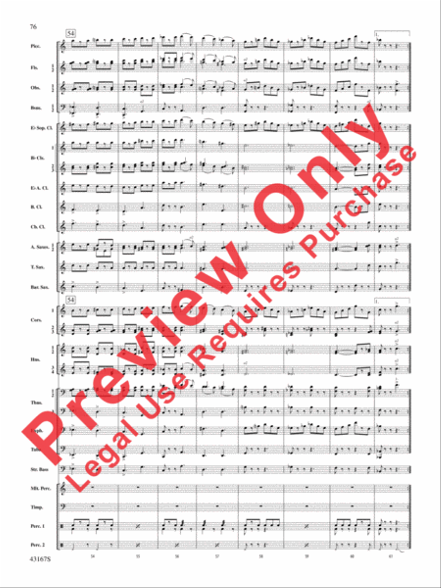 Down to the Sea in Ships (from the NBC TV Film Project 20) Concert Band scores gallery preview page 77