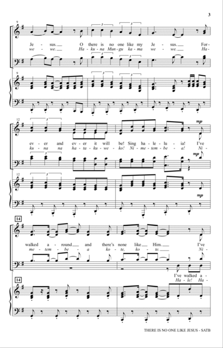 There's No One Like Jesus (Hakuna Mungu Kama Wewe) 4-Part scores gallery preview page 2