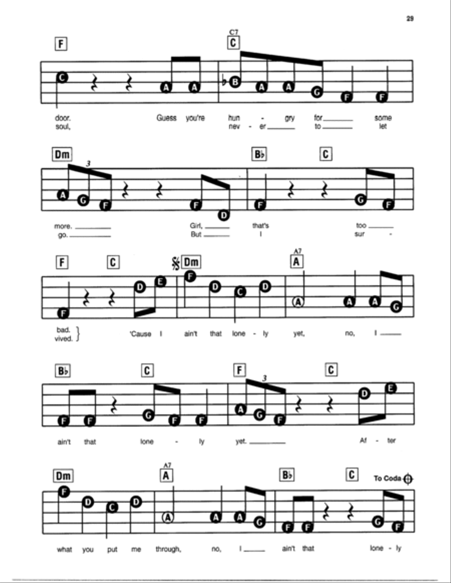 Ain't That Lonely Yet Easy Piano scores gallery preview page 2