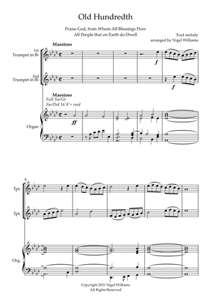Old Hundredth, for Trumpet Duet and Organ