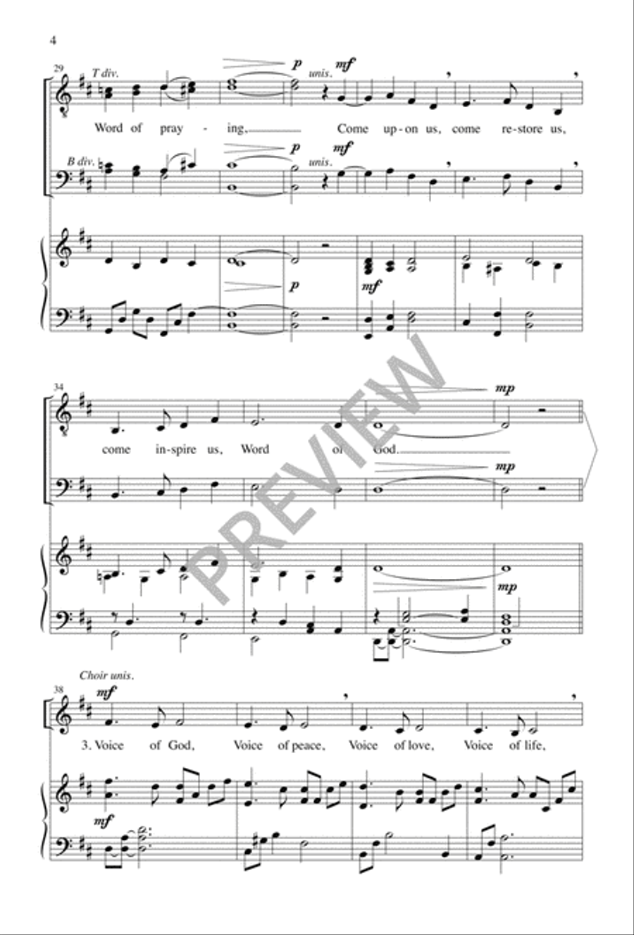 Breath of God, Breath of Peace 4-Part scores gallery preview page 5