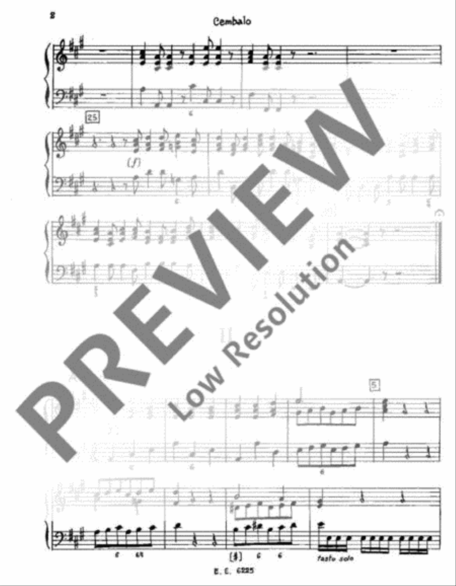 Concerto A major Harpsichord scores gallery preview page 3