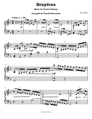 Bruyères - Debussy (Easy Piano)