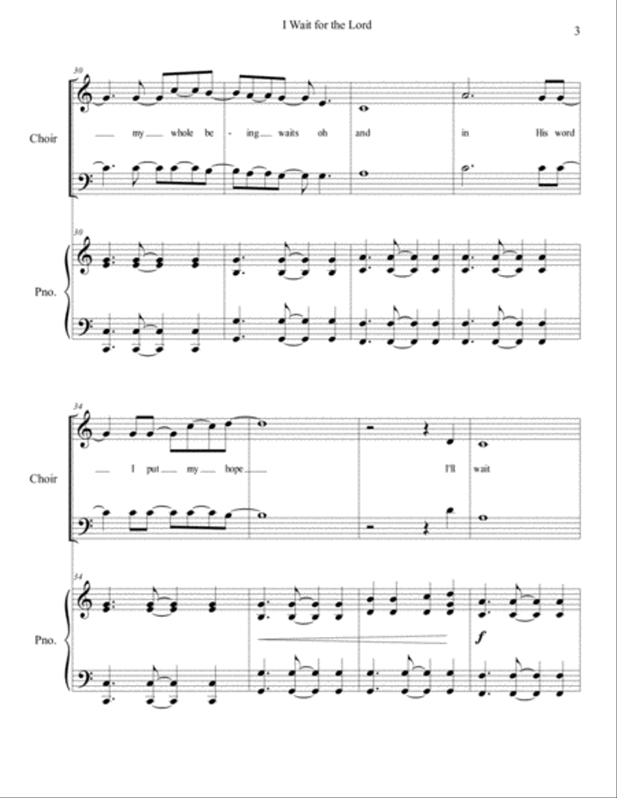 I'll Wait for the Lord 4-Part scores gallery preview page 3