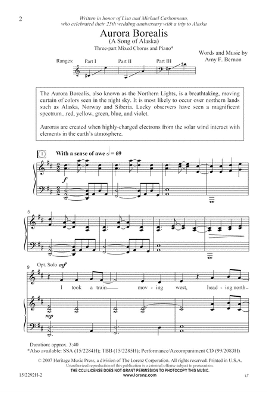 Aurora Borealis 3-Part scores gallery preview page 3