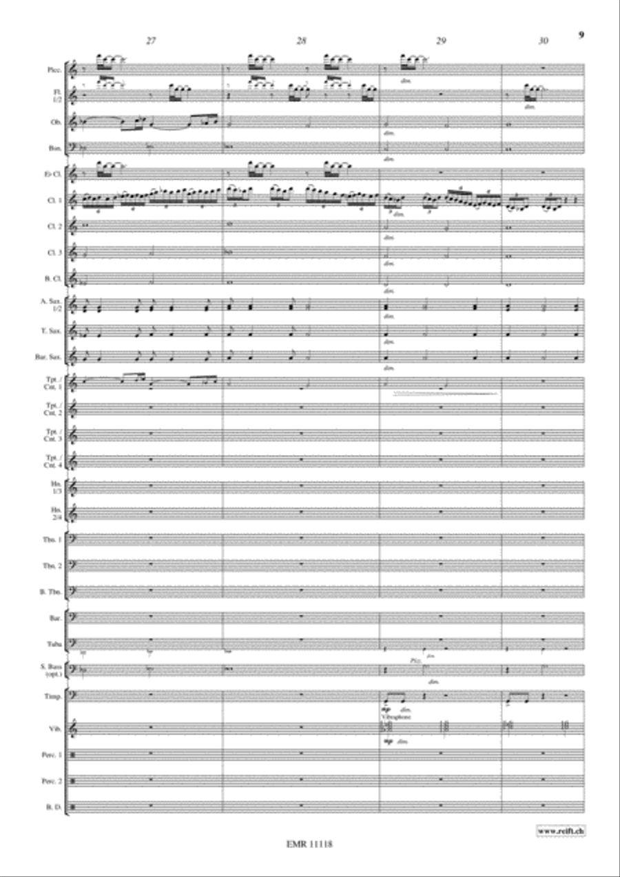 3 Moments Of Happiness Concert Band scores gallery preview page 10