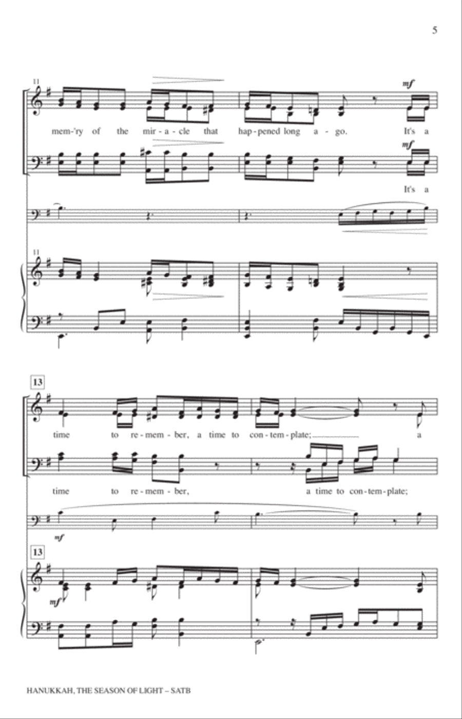 Hanukkah, The Season Of Light 4-Part scores gallery preview page 3