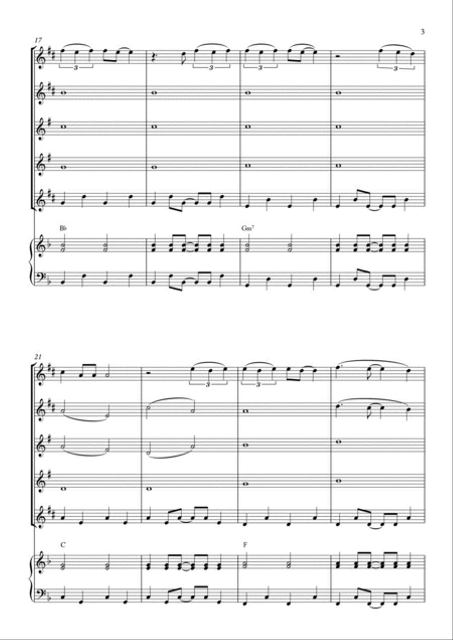 As It Was Saxophone Quintet scores gallery preview page 3