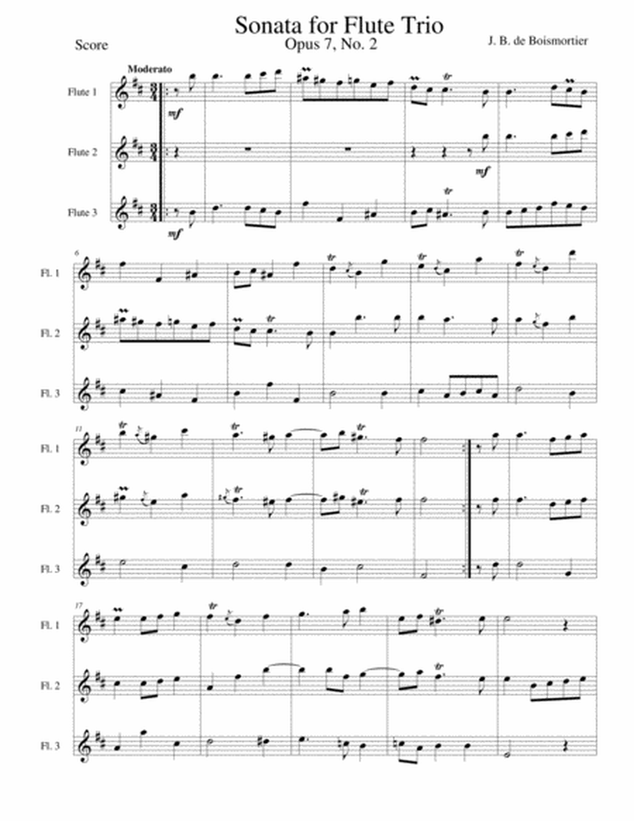 Flute Sonata, Opus 7 No 2 image number null