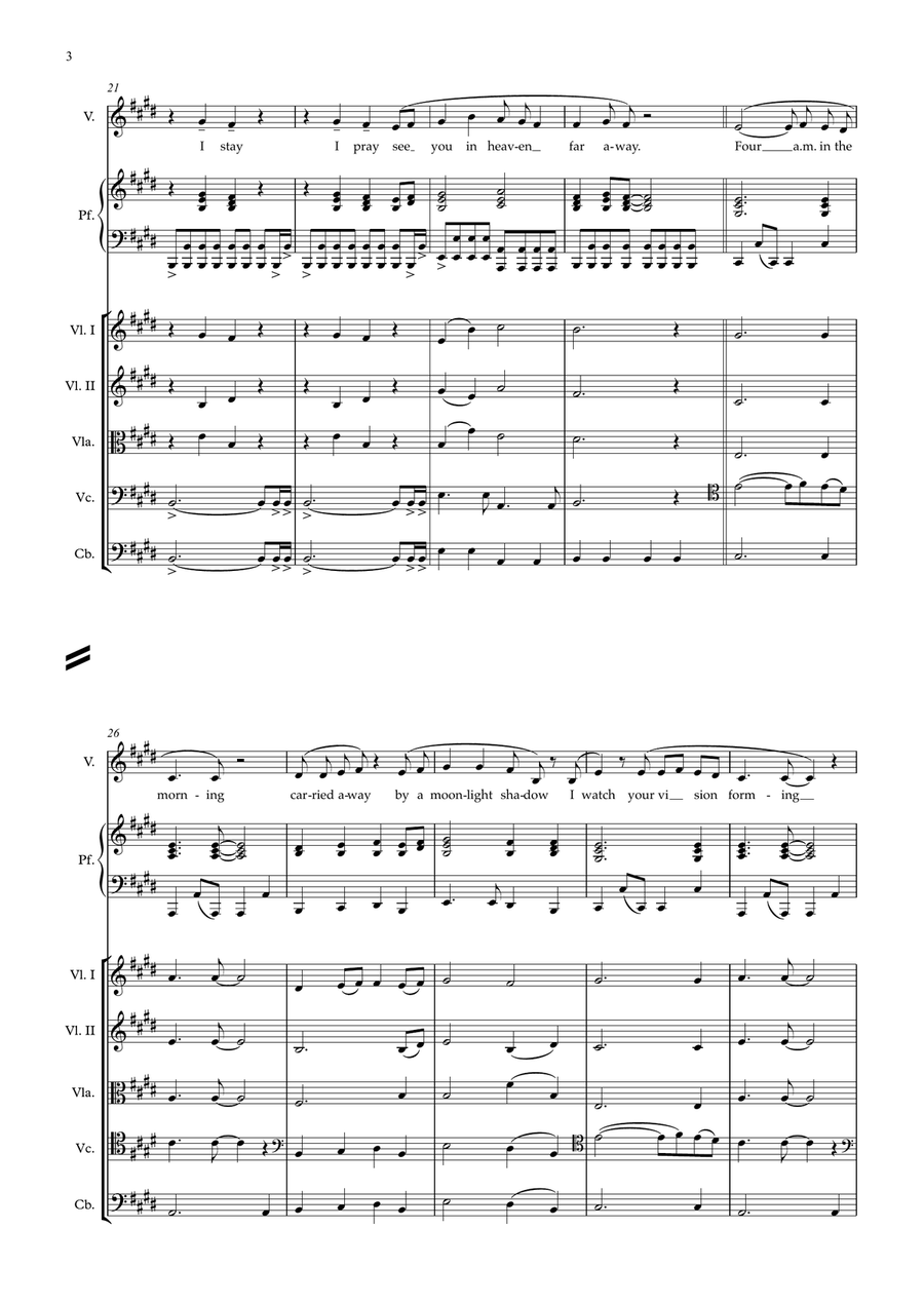 Moonlight Shadow Piano Quintet scores gallery preview page 3