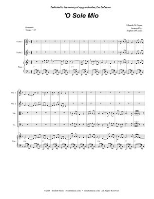 Book cover for O Sole Mio (String Quartet and Piano)