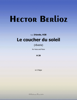 Le coucher du soleil, by Berlioz, in E Major