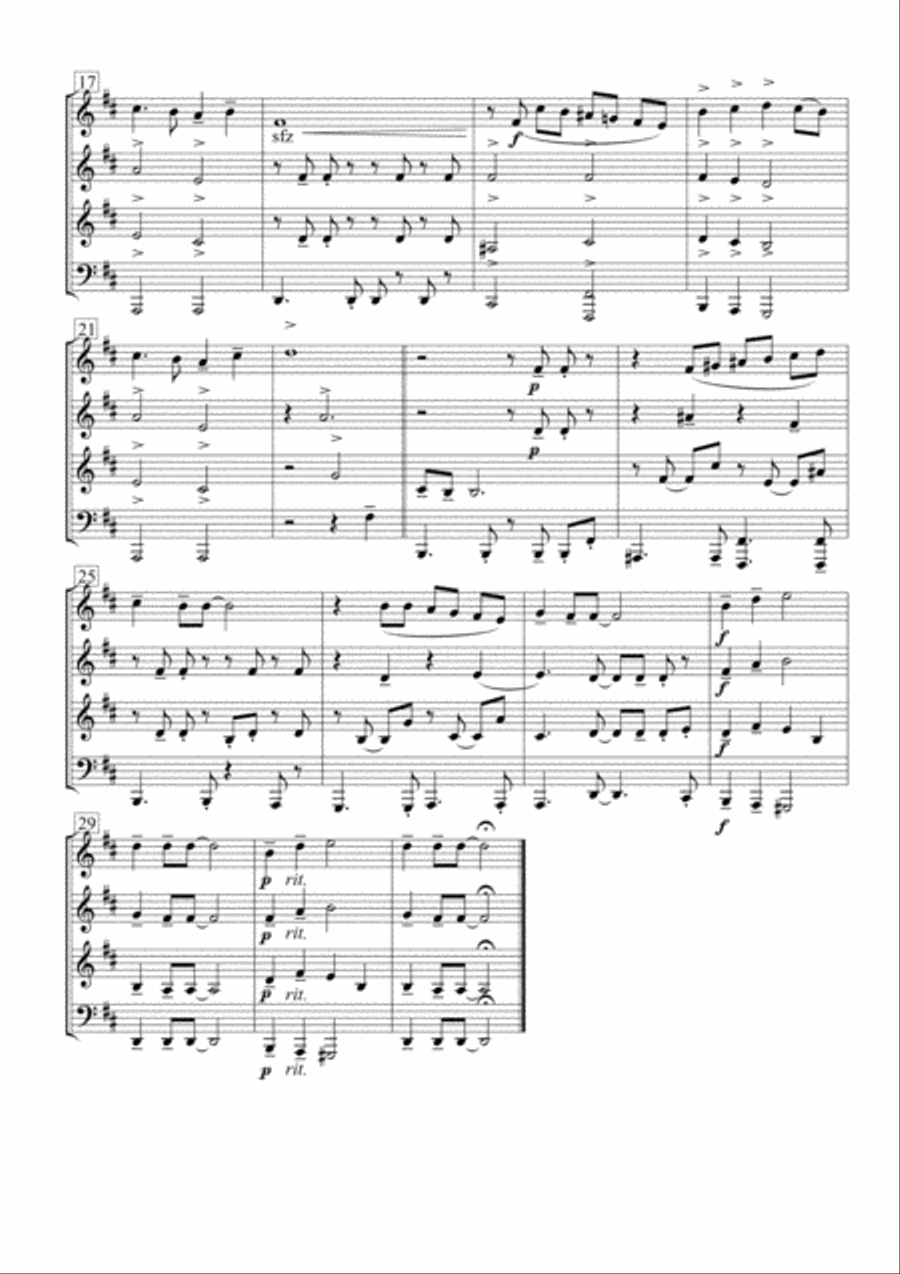 Yesterday Yesterday Brass Quartet scores gallery preview page 3